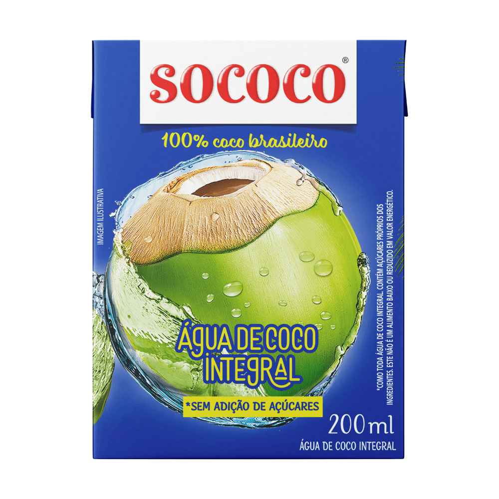 Água De Coco Integral Sococo 200ml